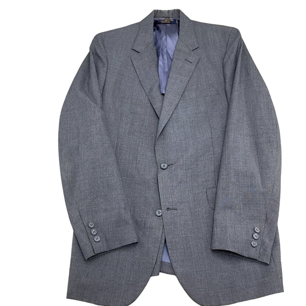 Brooks Brothers 346 Blazer Men 40 Gray‎ Classic Career Suit Jacket Union USA VTG